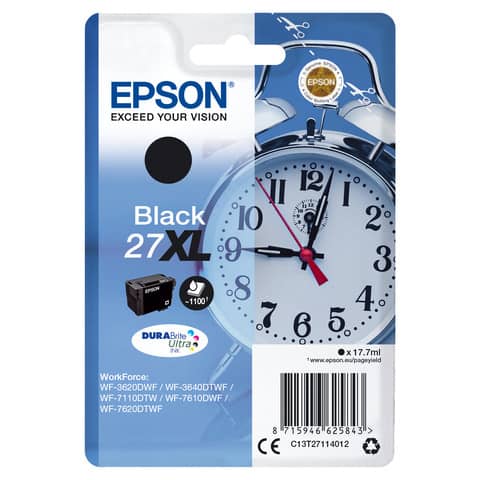 Cartuccia inkjet standard Sveglia 27XL Epson nero C13T27114012